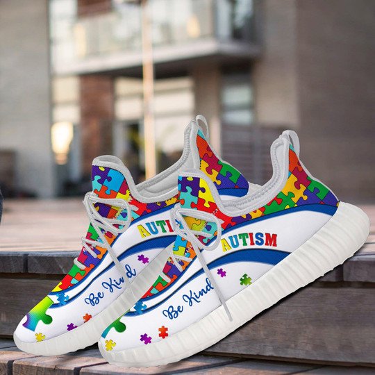 Be Kind Autism Awareness Colorful Puzzles Reze Shoes
