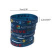 Pack Of 6 Autism Awareness Inspirational Silicone Wristbands Bracelets