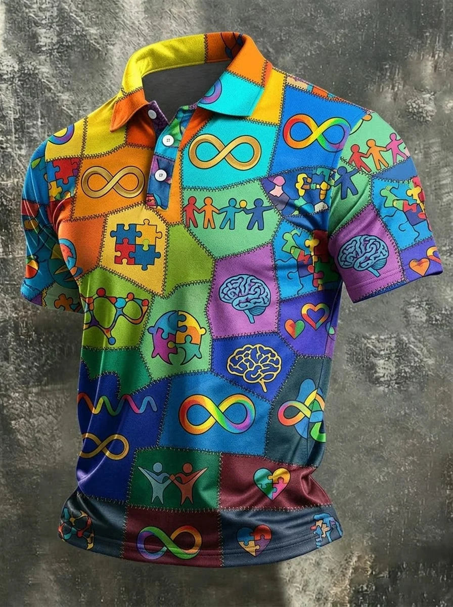 Autism Awareness Month Shirt Puzzle Piece Polo Shirt Autism Awareness Shirts For Men