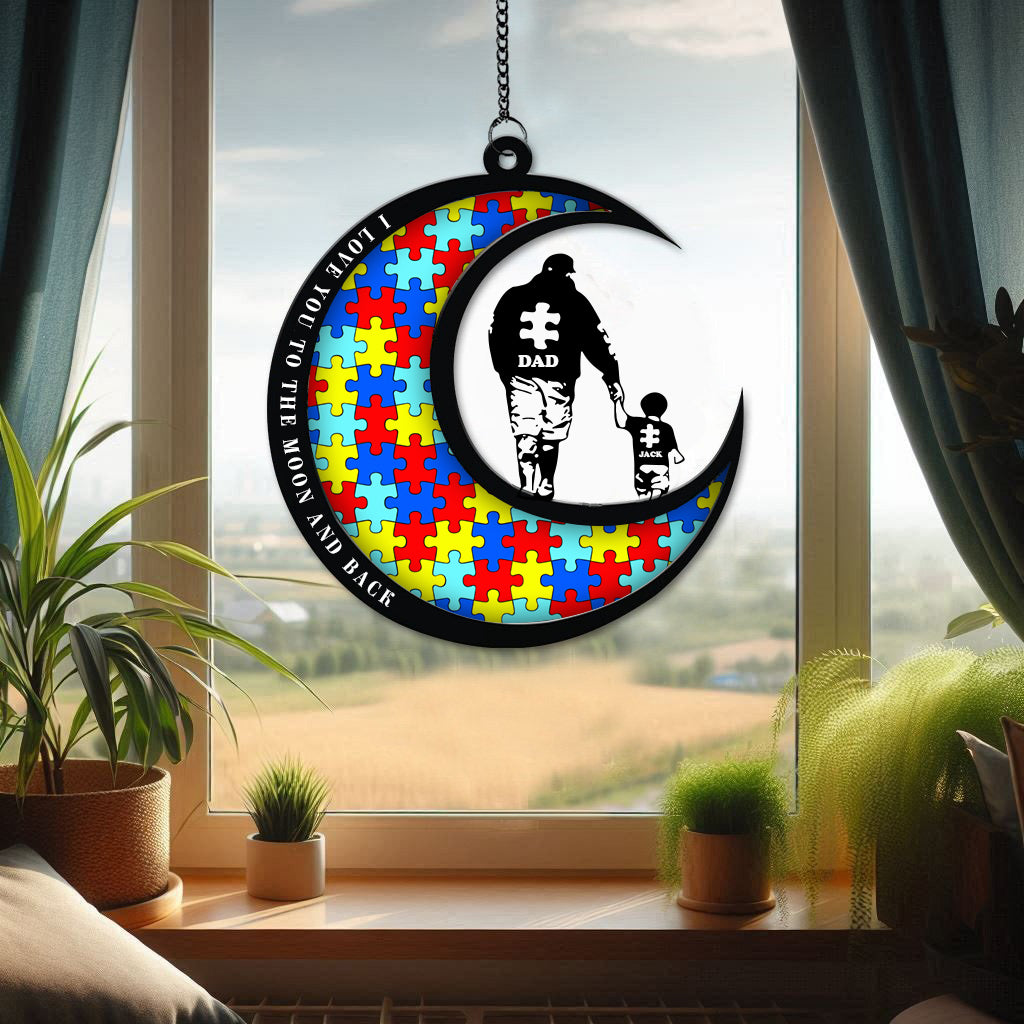 Autism Window Hangings, I Love You To The Moon And Back