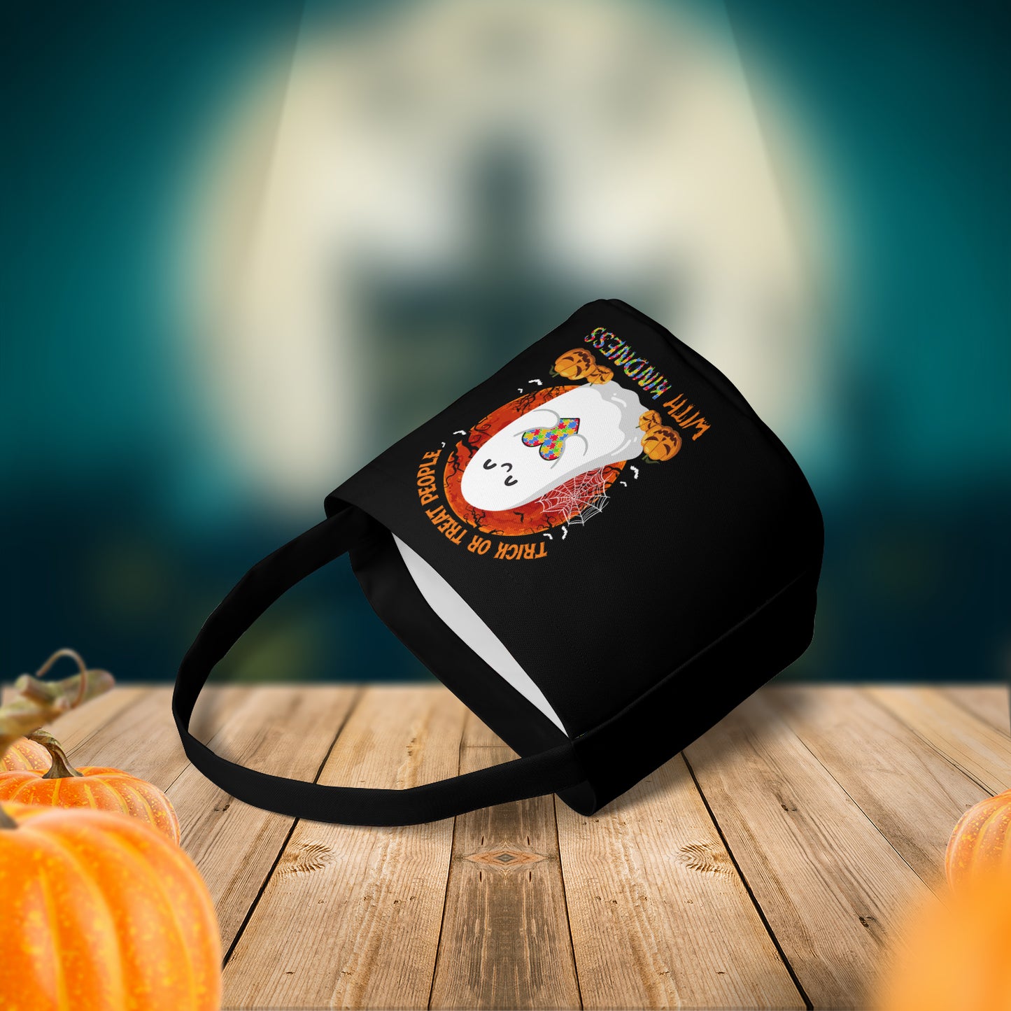 Autism Trick Or Treat People With Kindness Fabric Basket