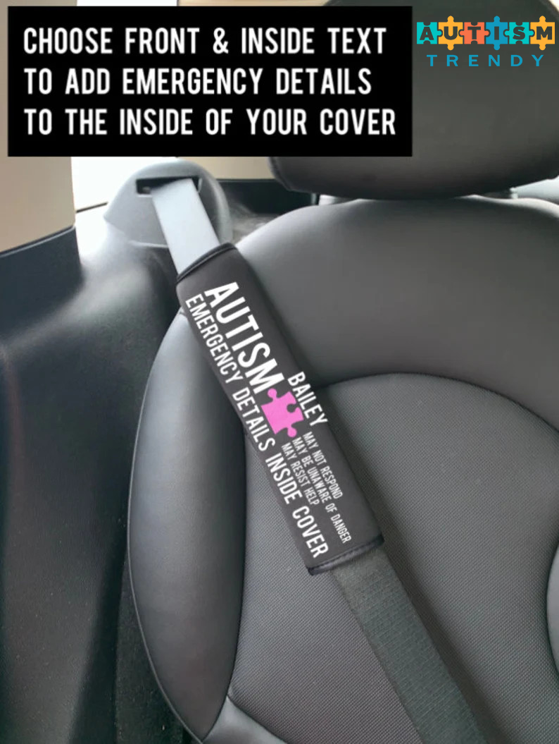 Autism Seatbelt Cover, Autism Awareness, Medical Alert Autism