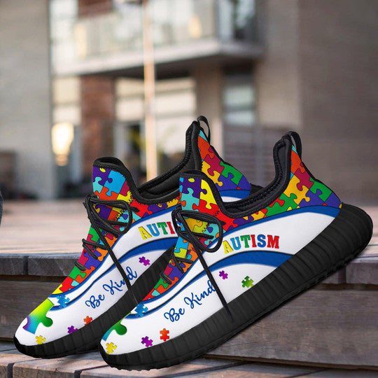 Be Kind Autism Awareness Colorful Puzzles Reze Shoes