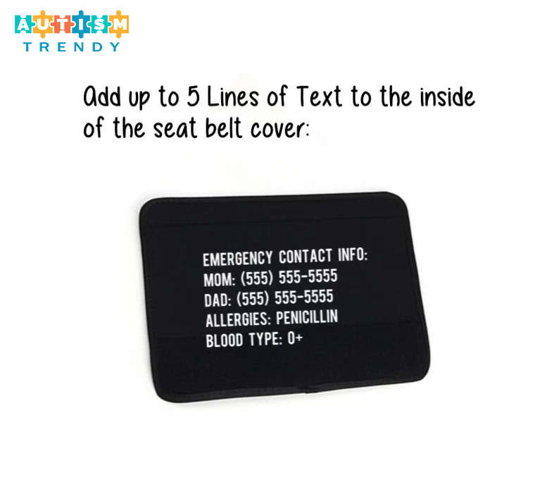 Autism Seatbelt Cover, Autism Awareness, Medical Alert Autism