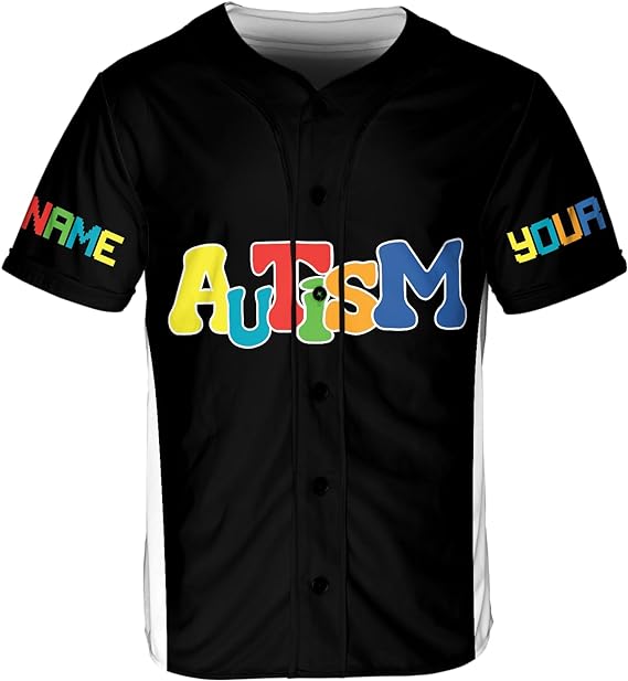 Personalized Puzzle Autism Awareness Baseball Jersey Shirt