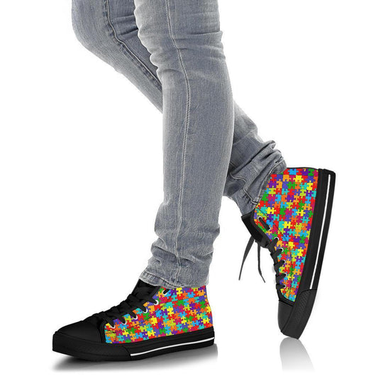 Autism Awareness Merchandise High Top Shoes