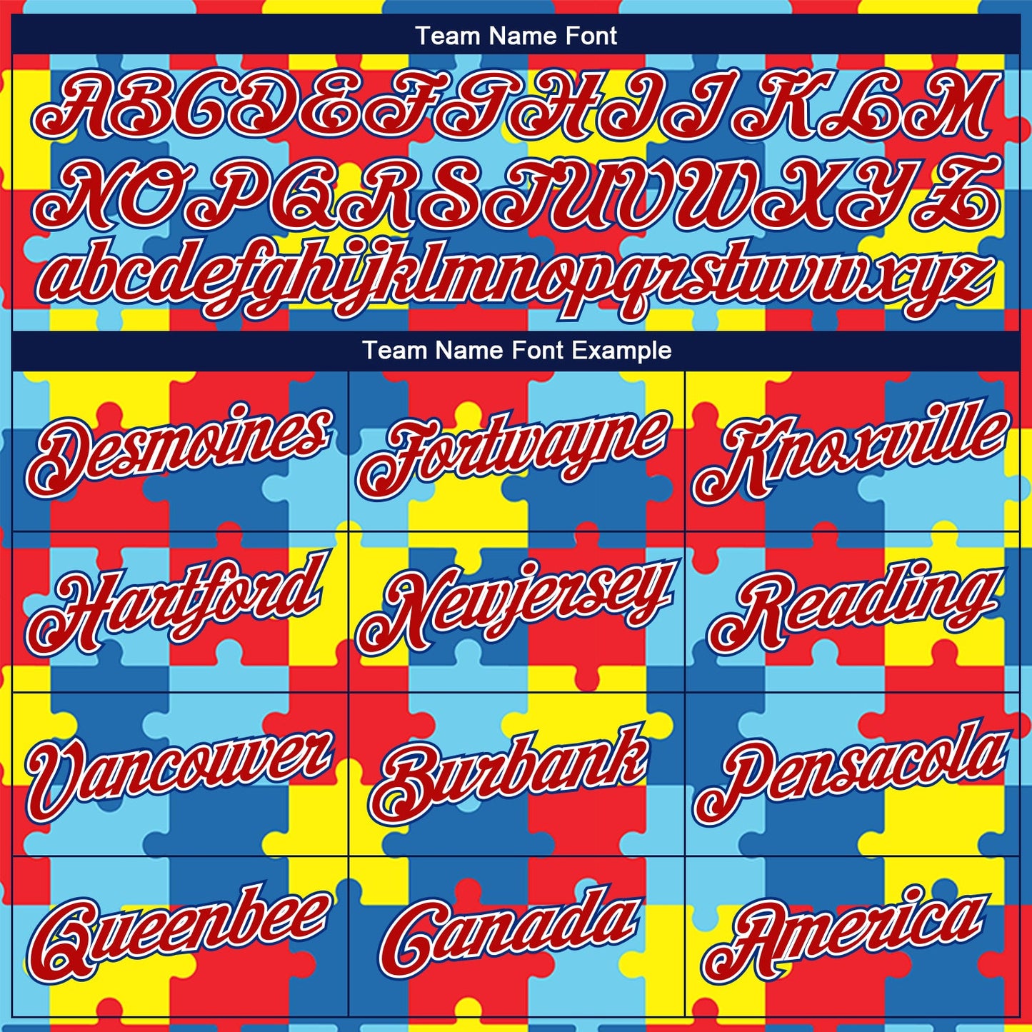 Custom Autism Awareness Puzzle Pieces 3D Baseball Jersey