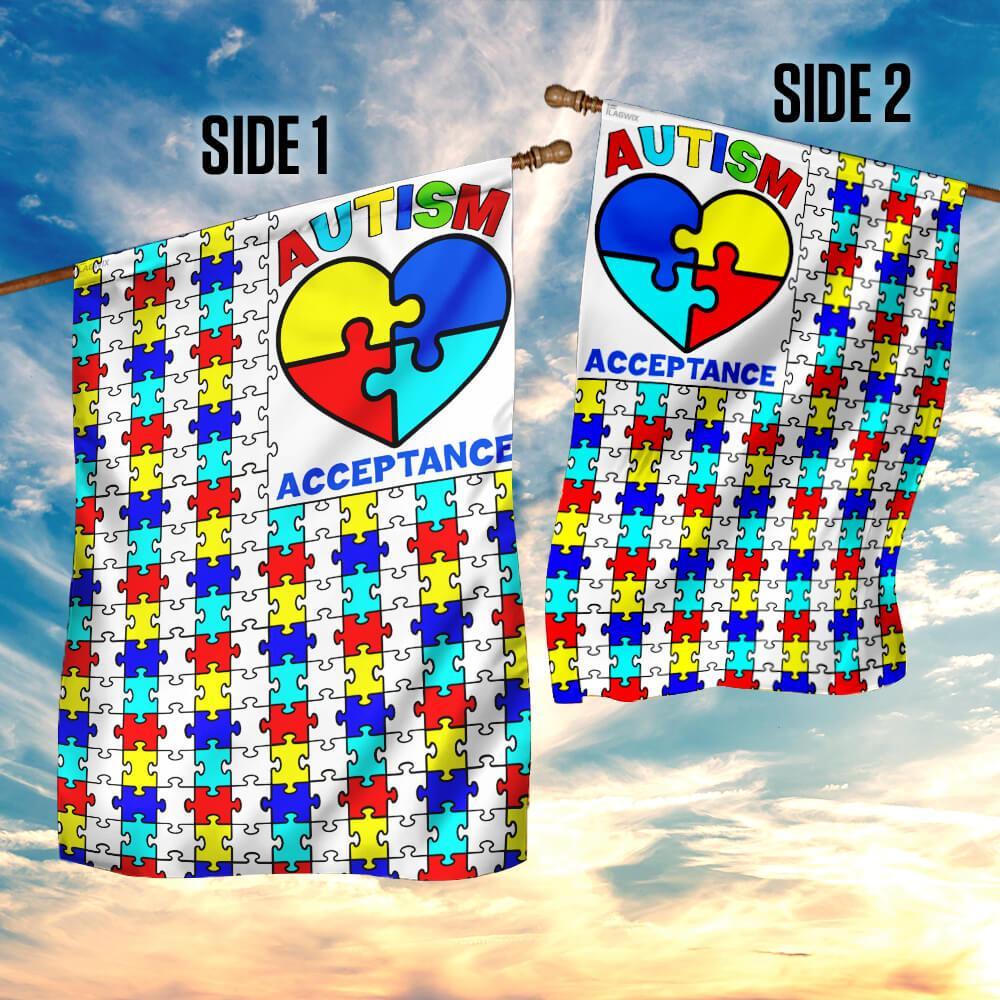Acceptance Autism Awareness Flag