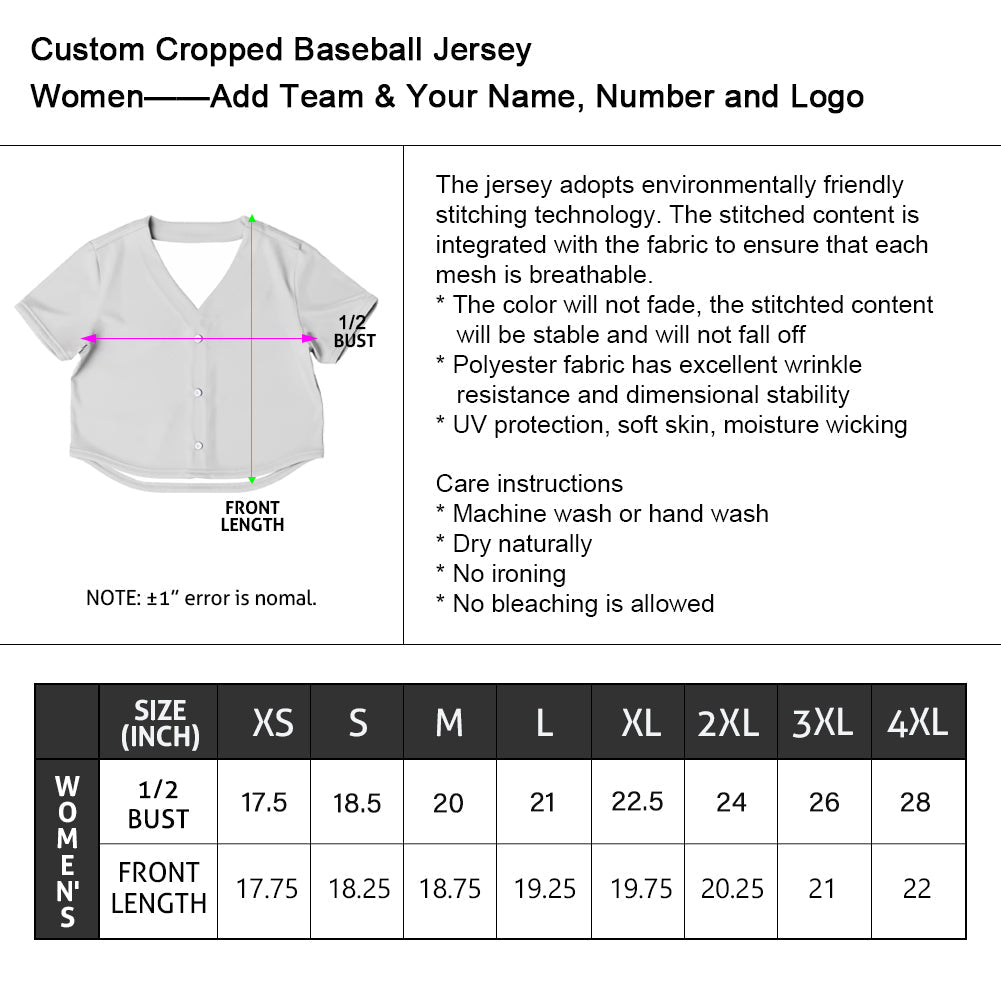 Custom Women's Autism Awareness Puzzle Pieces White-Light Blue 3D V-Neck Cropped Baseball Jersey