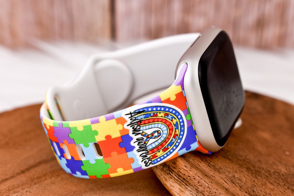Autism Awareness Puzzle Silicone Watch Band