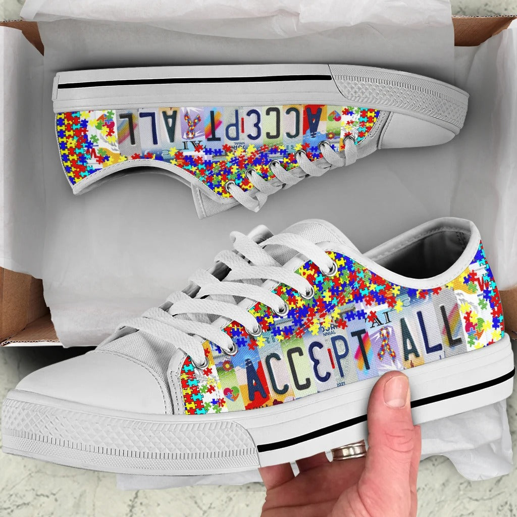 Accept All Autism Sneakers Women's Shoes