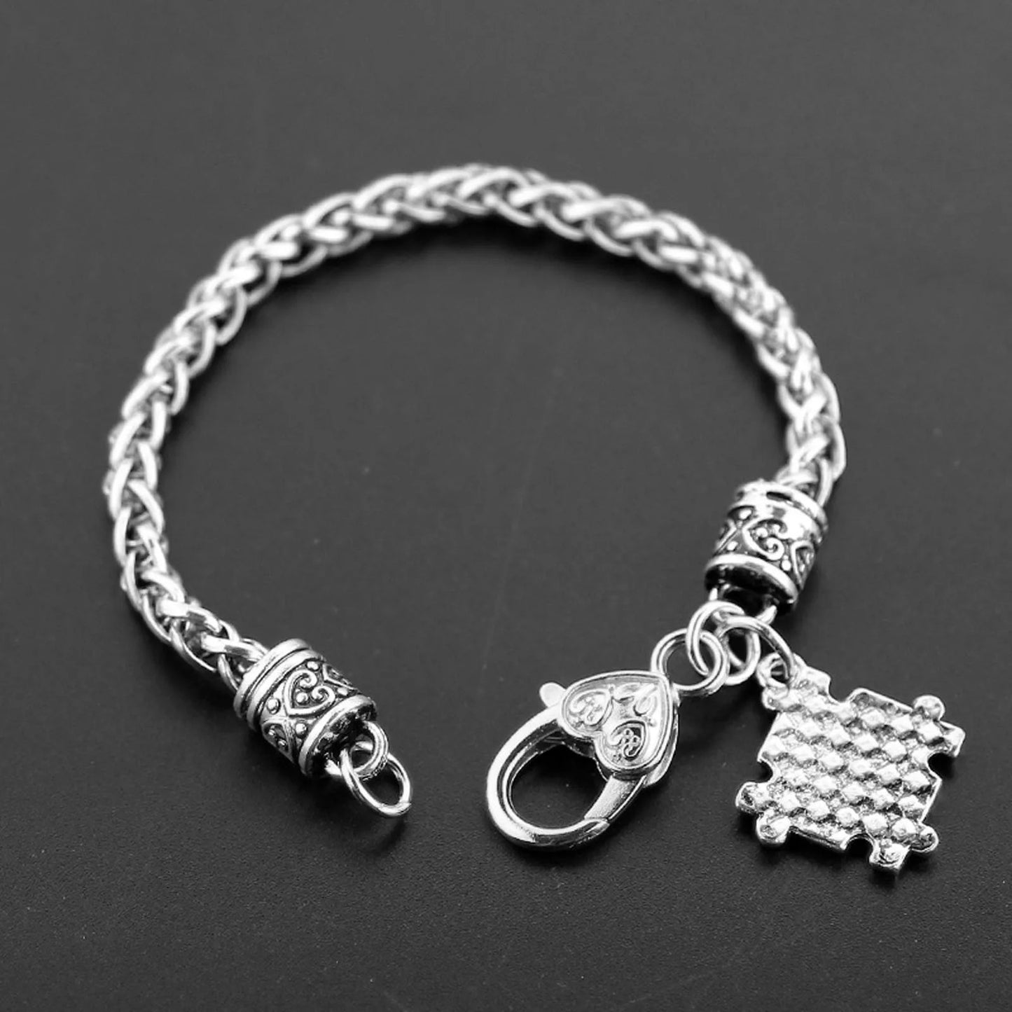 Charm Enamel Puzzle Autism Puzzle Small Bracelet Awareness Colorful Bracelets Sports Watch for Men