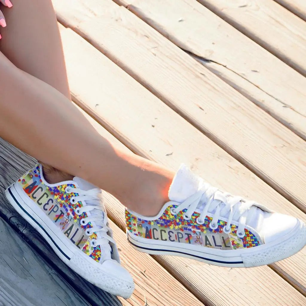 Accept All Autism Sneakers Women's Shoes