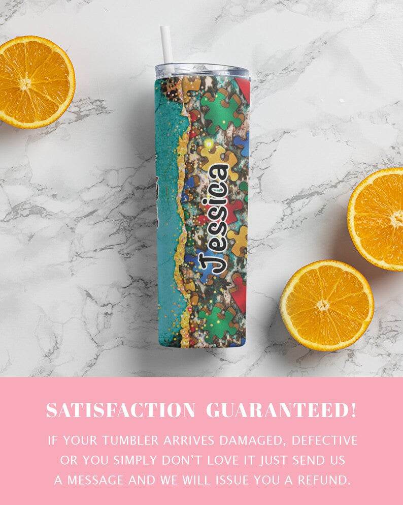 Personalized Autism Mom Tumbler