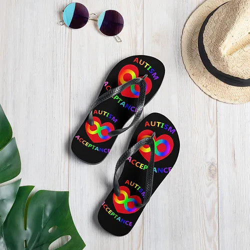 Autism Awareness Acceptance Flip-Flops