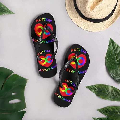 Autism Awareness Acceptance Flip-Flops