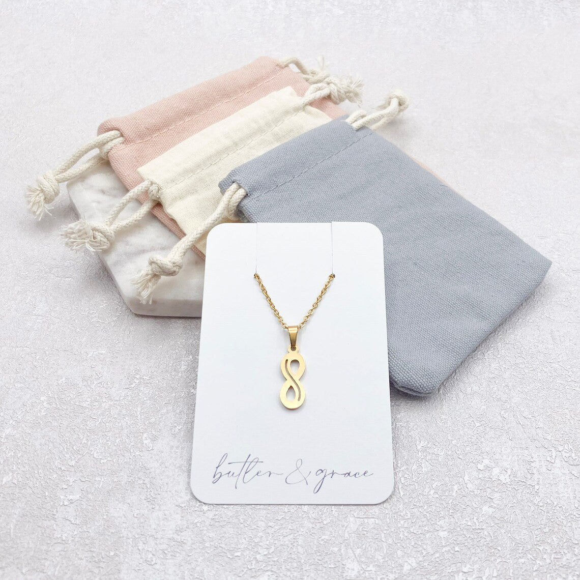 Autistic Awareness Necklace Golden Tone Infinity