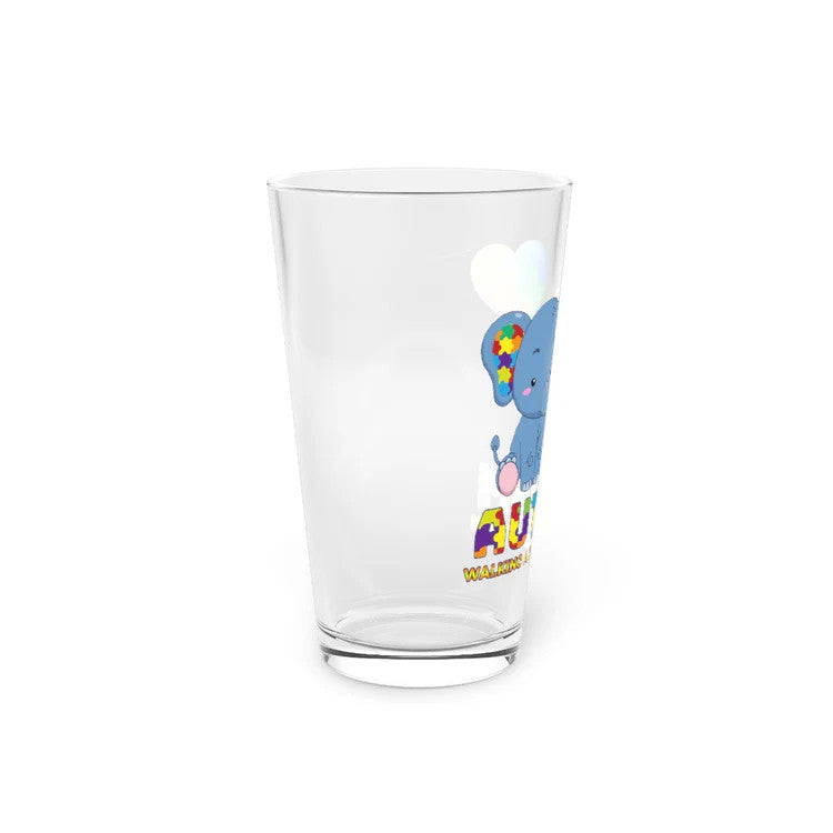 Beer Glass Pint 16oz Novelty Disorders Sympathy Autism Awareness Motivational Humorous Genetic