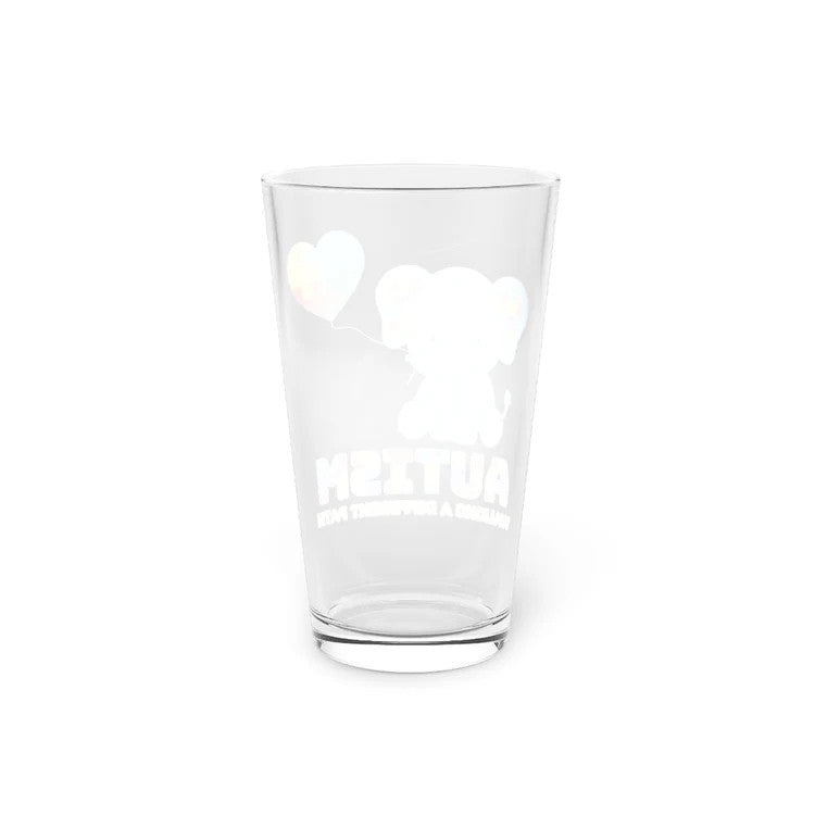 Beer Glass Pint 16oz Novelty Disorders Sympathy Autism Awareness Motivational Humorous Genetic