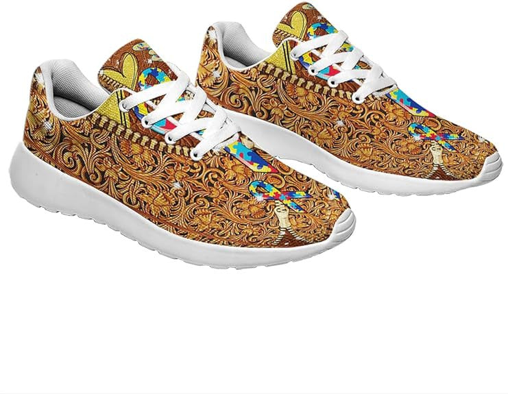 Autism Awareness Peace Love Autism Lightweight Sneakers