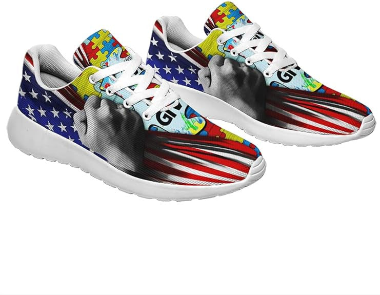 Autism Awareness in This House We We Never Give Up Lightweight Sneakers