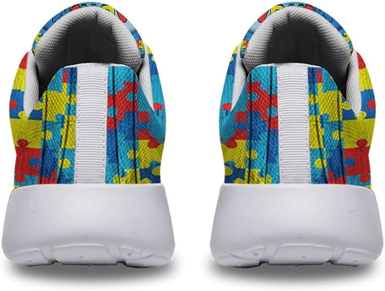 Autism Awareness Elephant Family Lightweight Sneakers