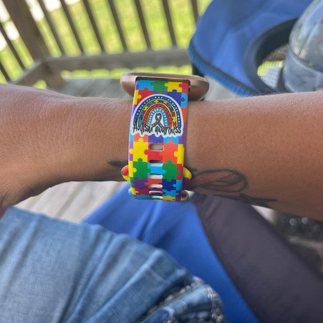 Autism Awareness Puzzle Silicone Watch Band