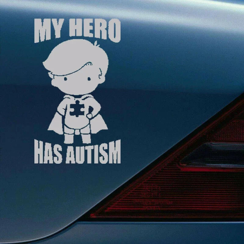 MY HERO HAS AUTISM Decal Sticker Car Truck