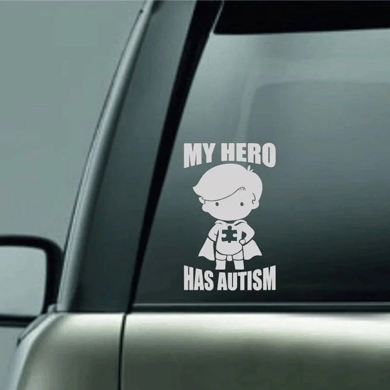 MY HERO HAS AUTISM Decal Sticker Car Truck