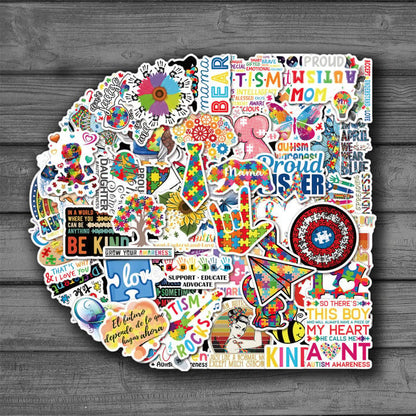 50pcs Autism Stickers Autism Awareness Scrapbook Waterproof Pvc Creative Phone Laptop Diy Car Decal Stickers Kids Toys