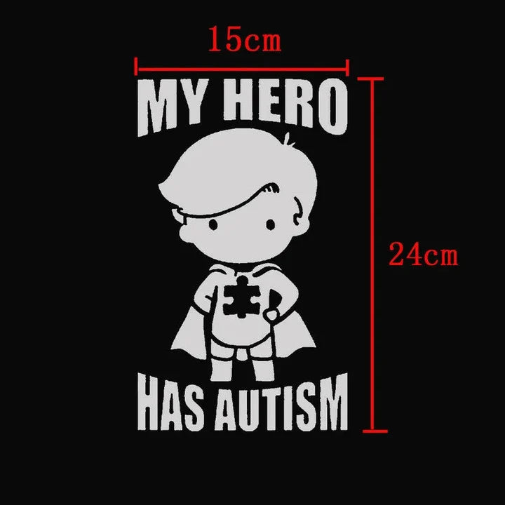 MY HERO HAS AUTISM Decal Sticker Car Truck