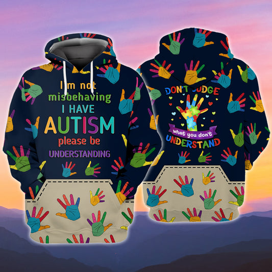 Don't Judge What You Don't Understand Autism Hoodie 3D