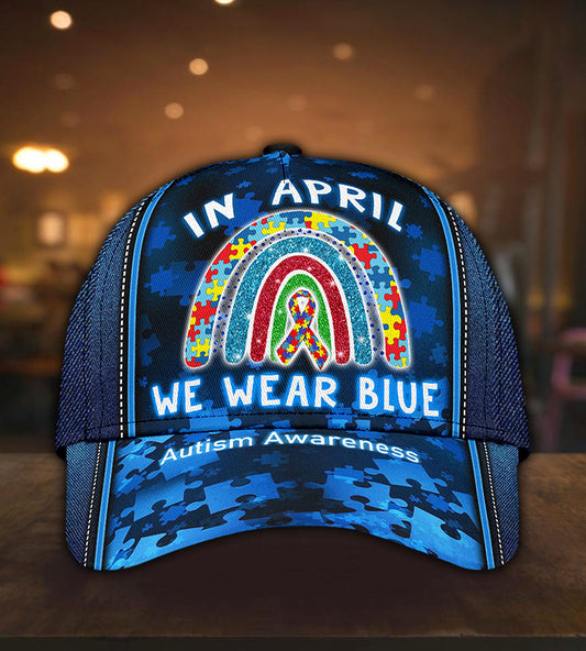 In April We Wear Blue Autism Cap