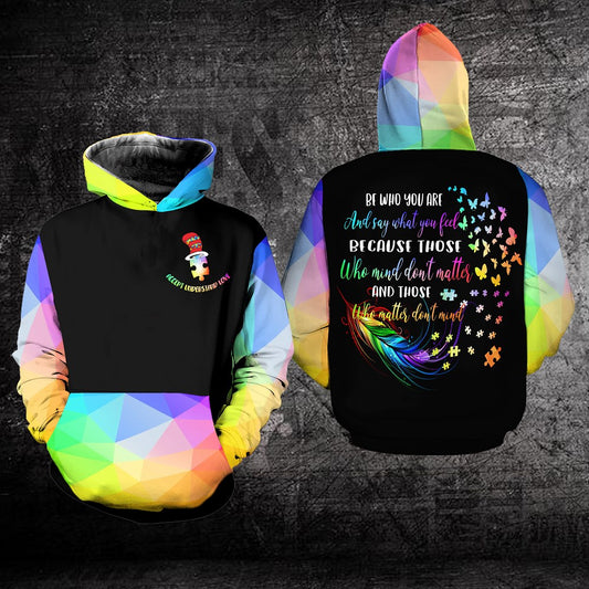 Be Who You Are Autism Hoodie 3D