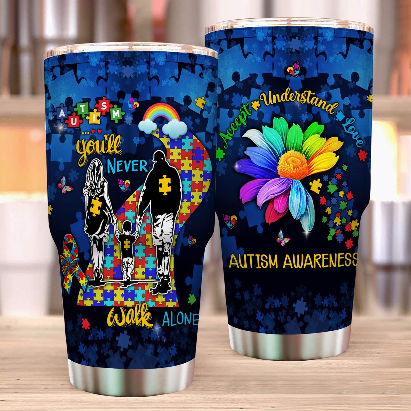 You'll Never Walk Alone Autism Tumbler