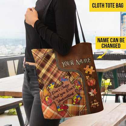 Autism Awareness Personalized Tote Bag, It's The Most Wonderful Time Of The Year