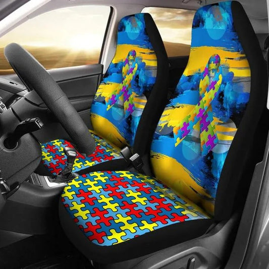 Color Puzzle Car Seat Cover