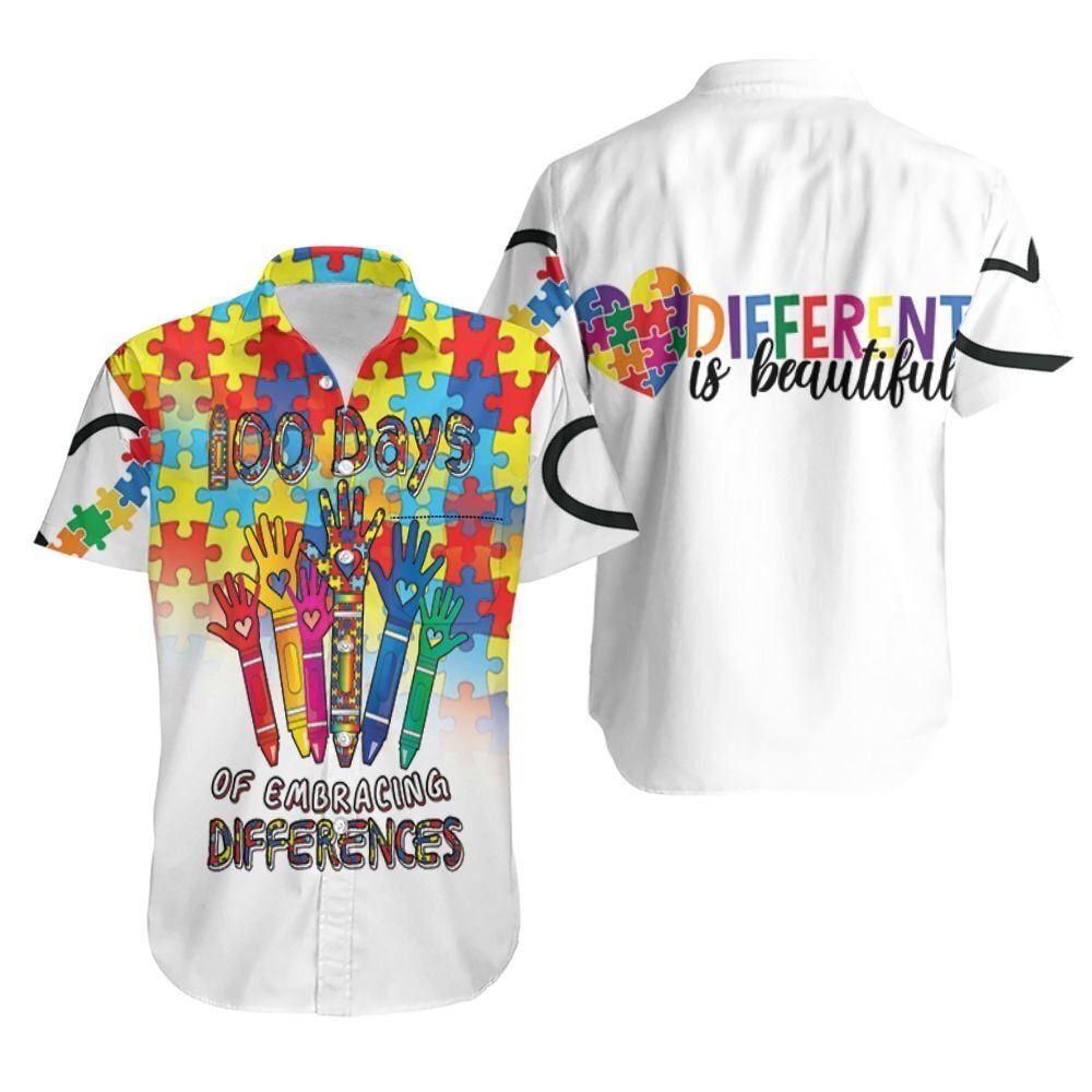 100 Days Of Embracing Difference Aloha Hawaiian Shirt