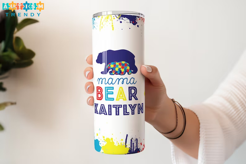 Custom Autism Mom Tumbler, Autism Mom Gift with Heartfelt Message