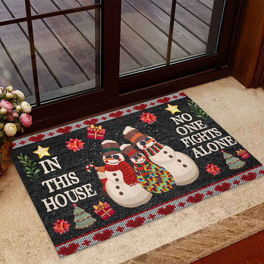 In This House No One Flights Alone - Autism Awareness Doormat