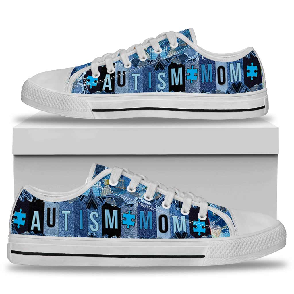 Autism Mom Low Top Shoes New Version