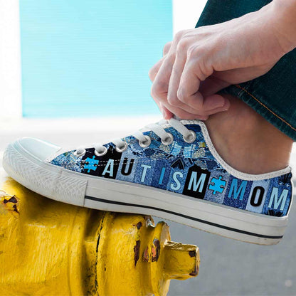 Autism Mom Low Top Shoes New Version