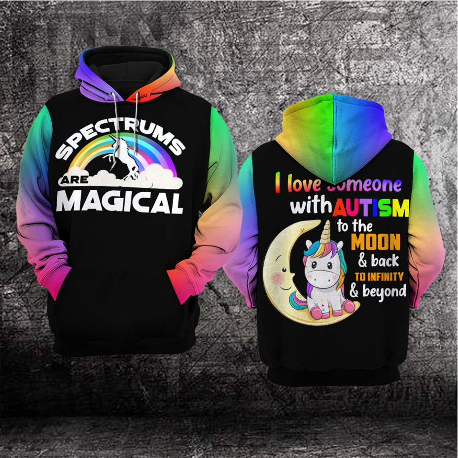 I Love Someone With Autism Awareness Hoodie 3D