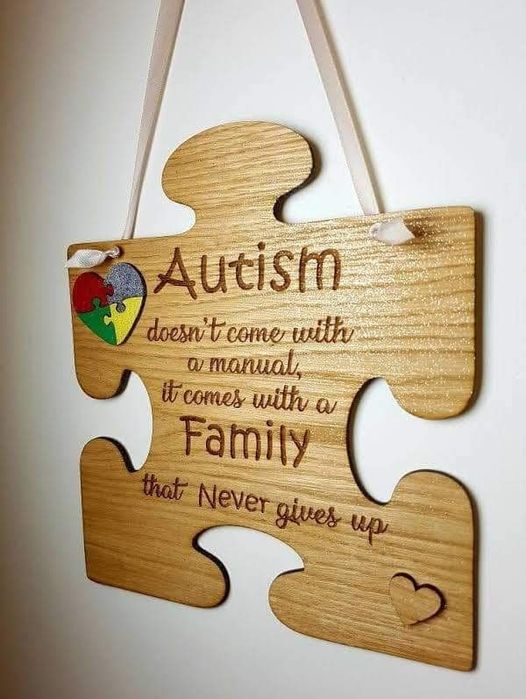 Autism Doesn't Come With A Manual, It Comes With A Family That Never Gives Up Puzzle Piece