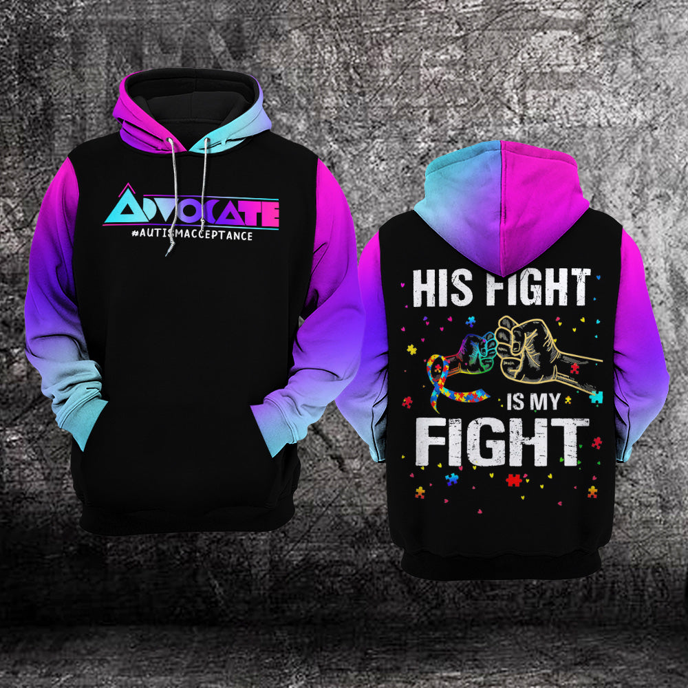 Advocate Autism Acceptance Autism Awareness Hoodie 3D