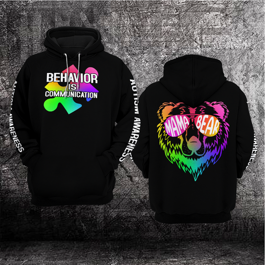 Mama Bear Autism Awareness Hoodie 3D