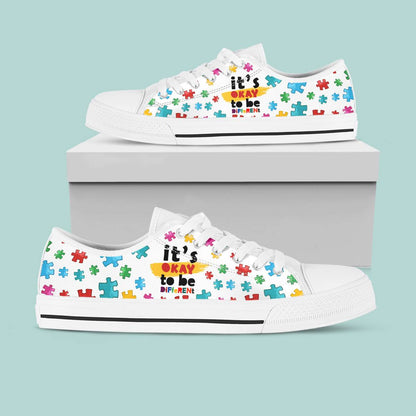 It's Okay To Be Different Autism Low Top Shoes Sneakers