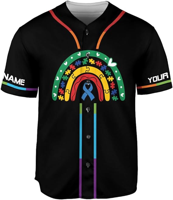 Personalized Autism Awareness Baseball Jersey Shirt