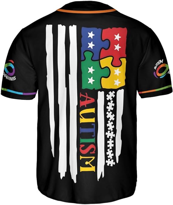 Personalized Autism Awareness Baseball Jersey Shirt