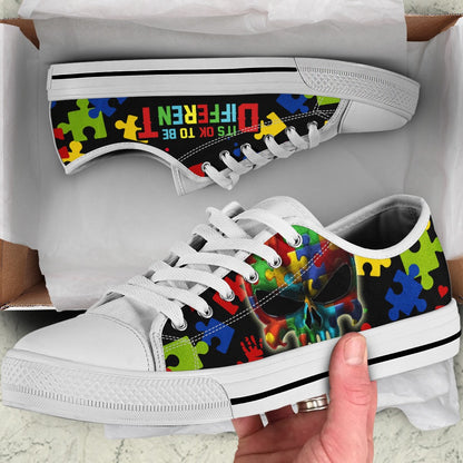 It's Skull To Be Different Autism Low Top Shoes Sneaker